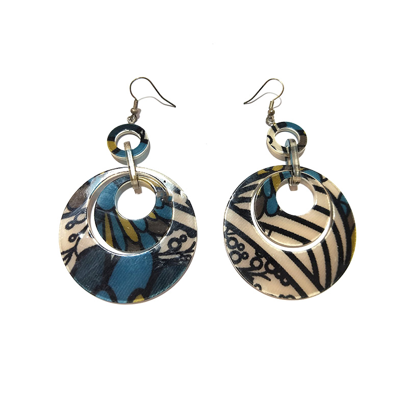 Fashion pattern circle acrylic Earrings