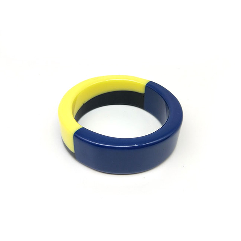 Fashionable yellow-blue acrylic women's Bracelet