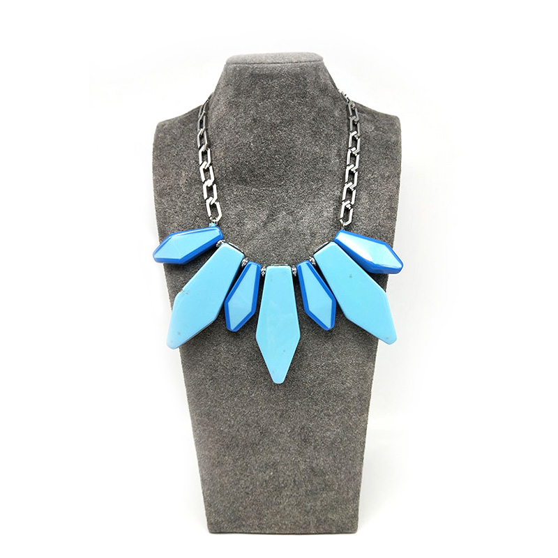 Fashionable design irregular personality geometry acrylic resin necklace for women