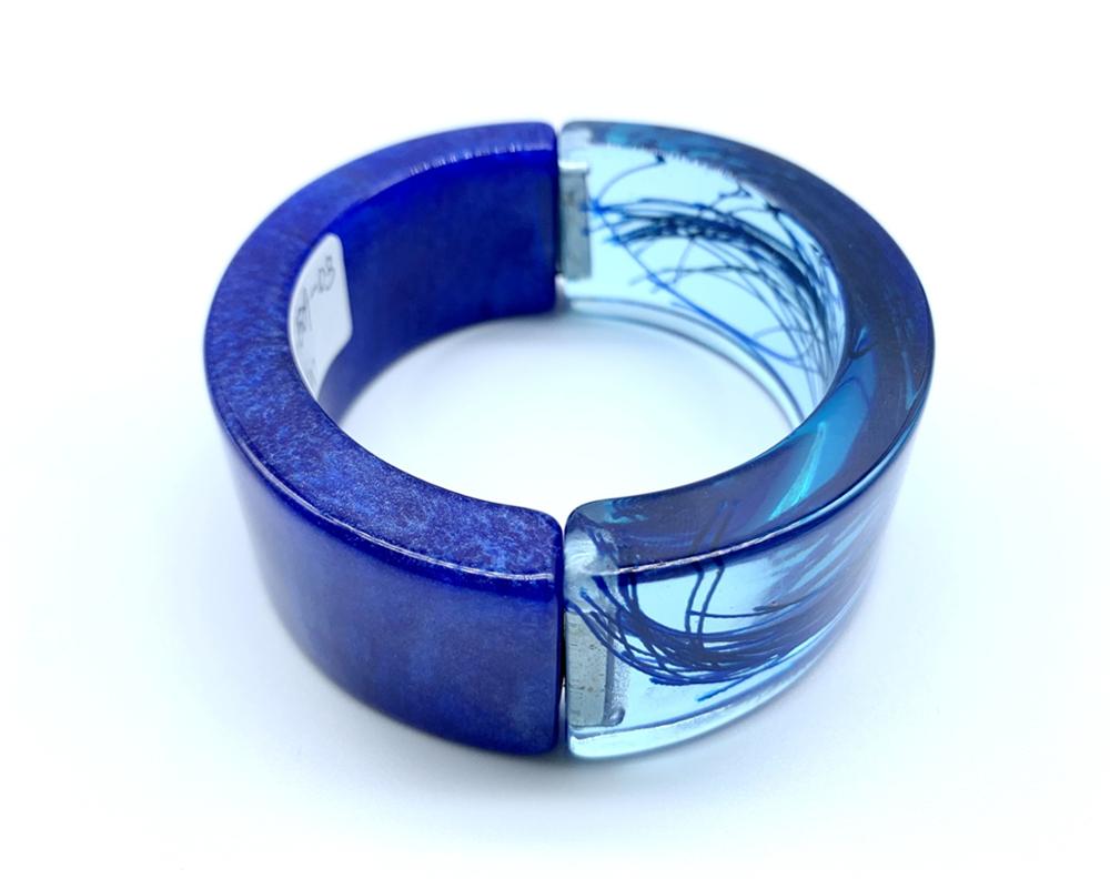 Design thread inside magnet resin bangle resin bracelet for lady