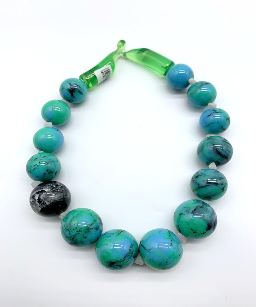 Beaded link necklace resin jewelry for women