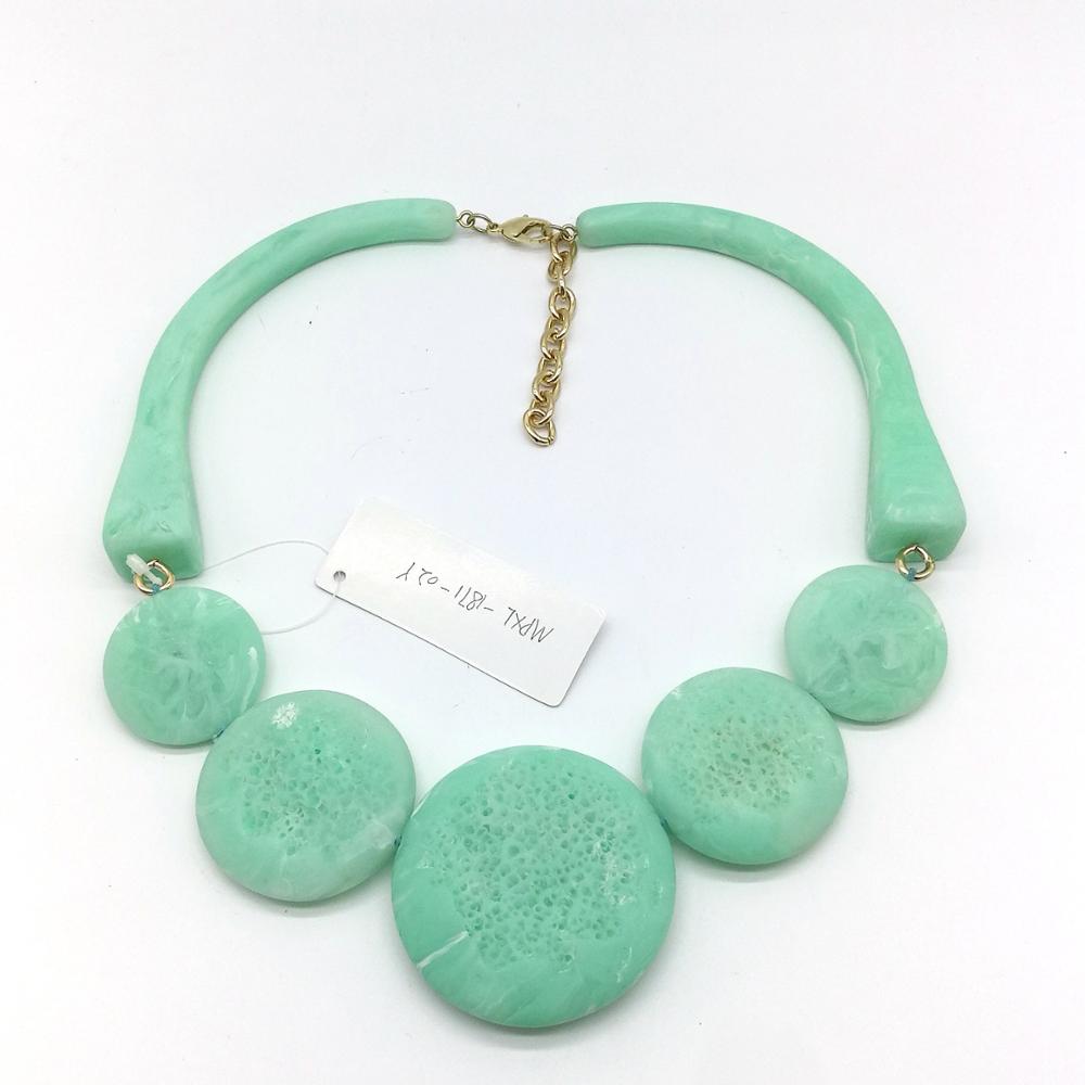 Fashion resin necklace stone links jewelry for women