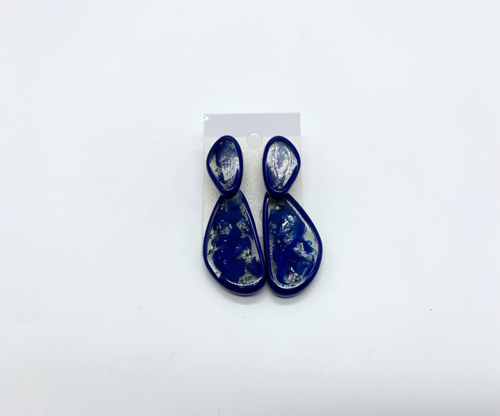 Fashion resin jewelry dry flower inside earring retro style