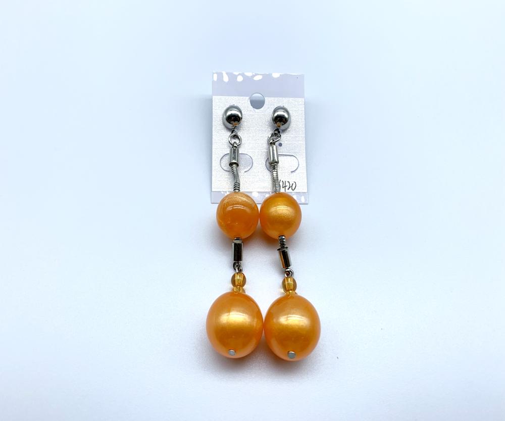 Popular resin beads link earring pendant for women