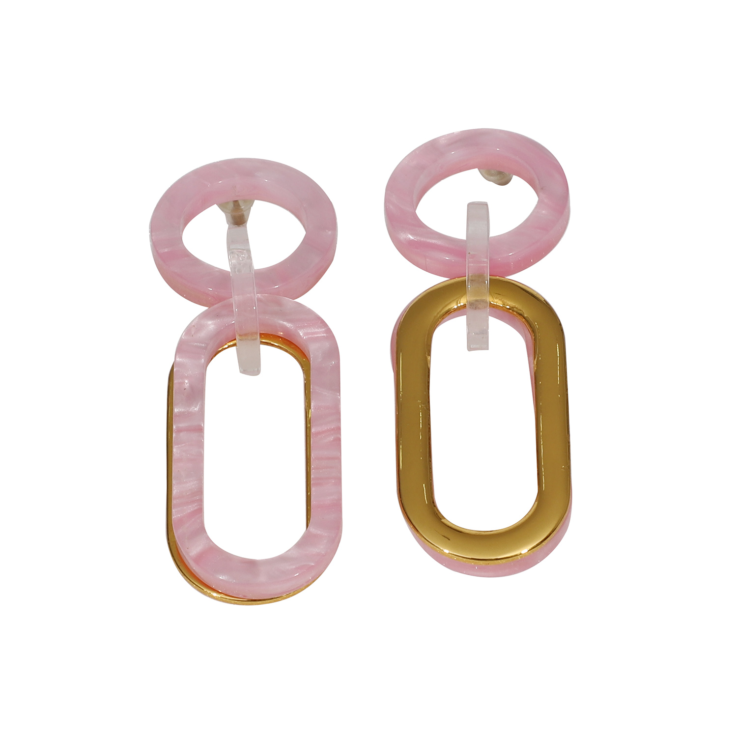 Fashion metal resin jewelry drop earrings