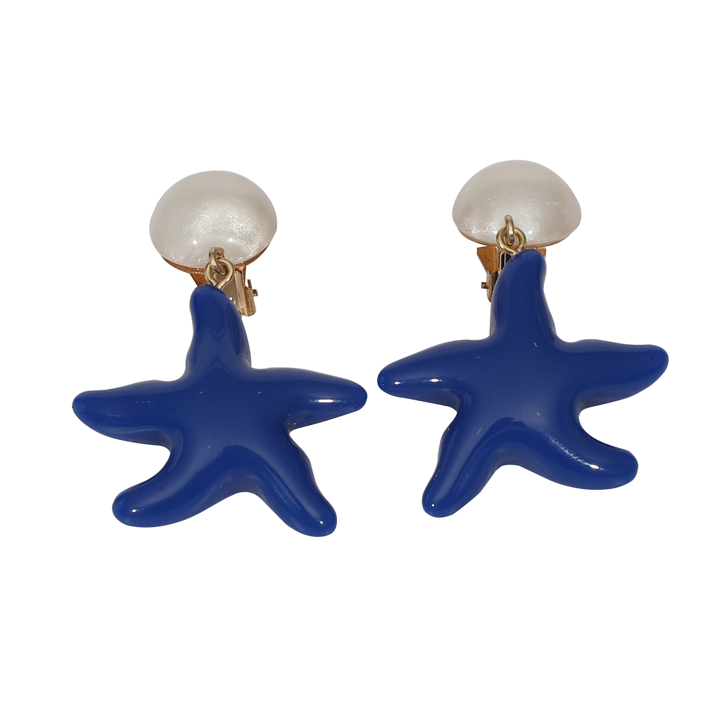 Fashion starfish resin drop earrings