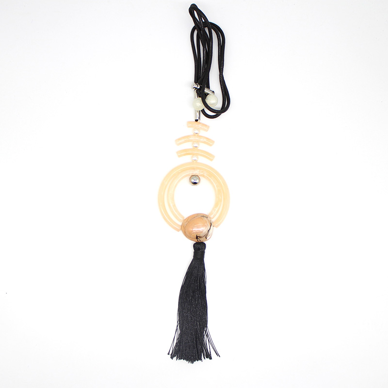 Fashion jewelry tortoise tassels string resin necklace pendant